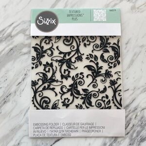 Sizzix Botanical Swirls Huge A4 Textured Impressions Plus Embossing Folder